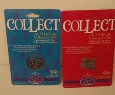 Lot of 2- Hallmark Collector's Locomotive Train Lapel Pin - 25th Anniv- 1998