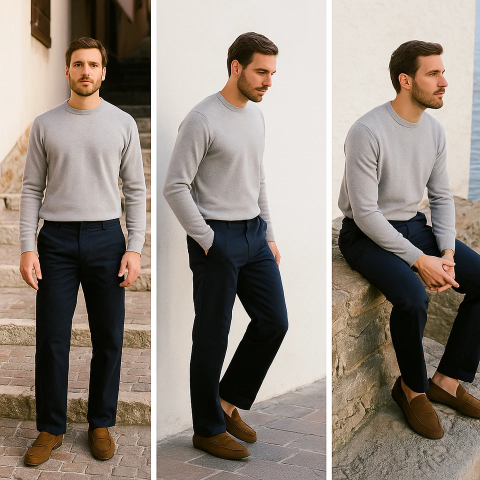 Dockers Chino Hombre Azul Algodón Talla 45 Pierna Recta Cómodo Estilo Informal - Imagen 2 de 4