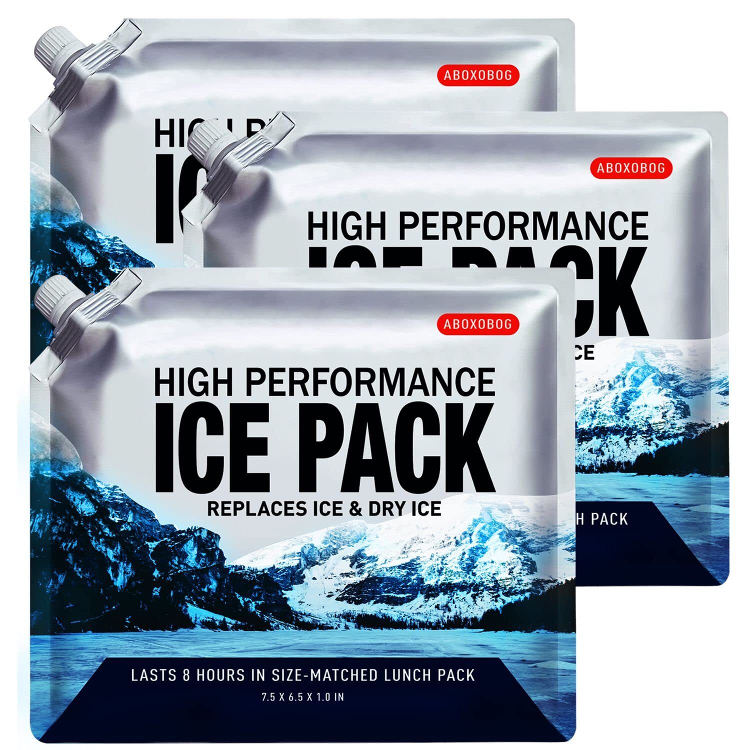 Reusable Ice Packs for Coolers Long Lasting Gel Freezer Packs for Cooler Bag ...