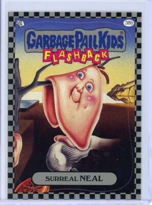 Topps Garbage Pail Kids Flashback 1 SURREAL NEAL 38B SILVER PARALLEL Sticker