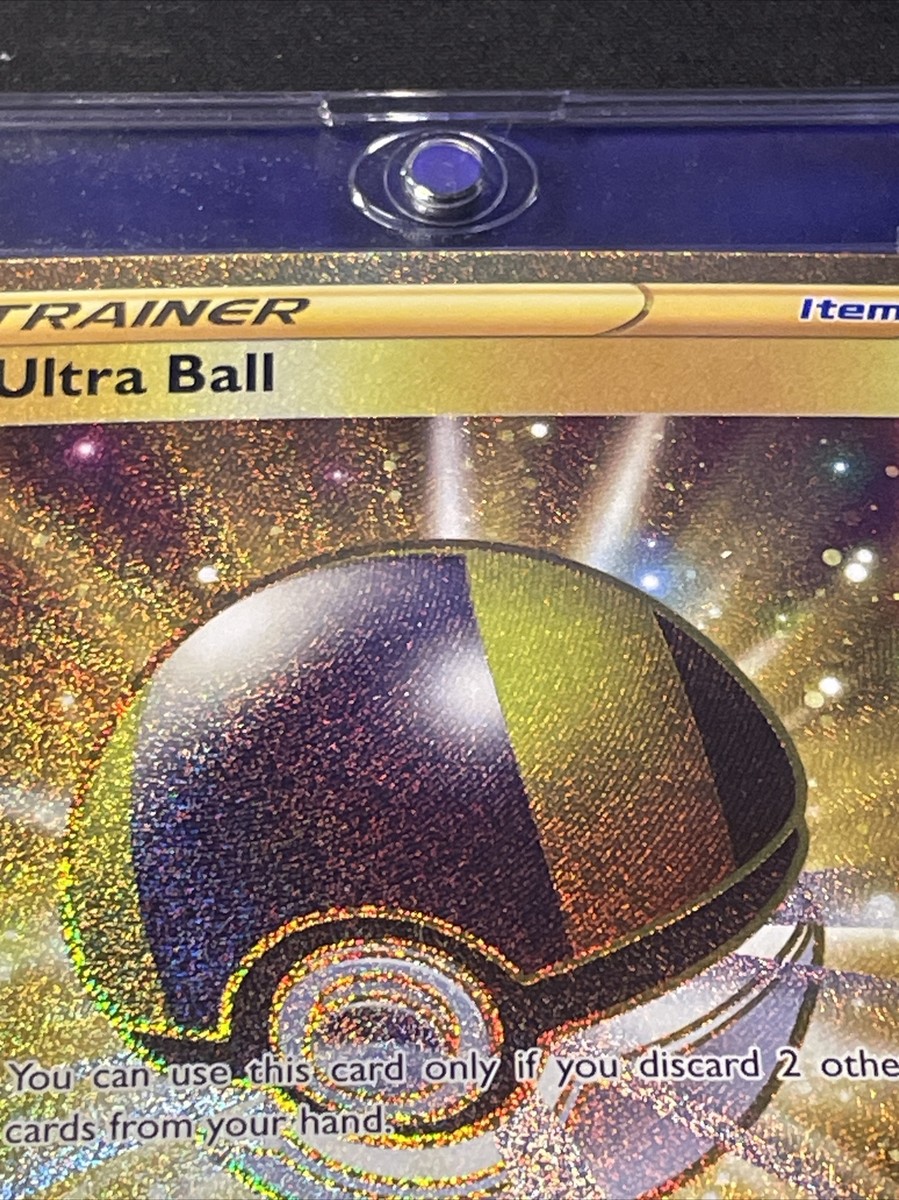 pokemon ultra ball gold card Ultra Ball Gold Card Ultra Rare Brilliant Stars 186/172, NM Pokemon Ca main image 1