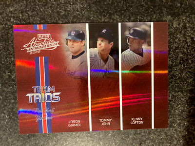 2005 Playoff Absolute Team Trios /200 Jason Giambi Tommy John #TT-52 B23
