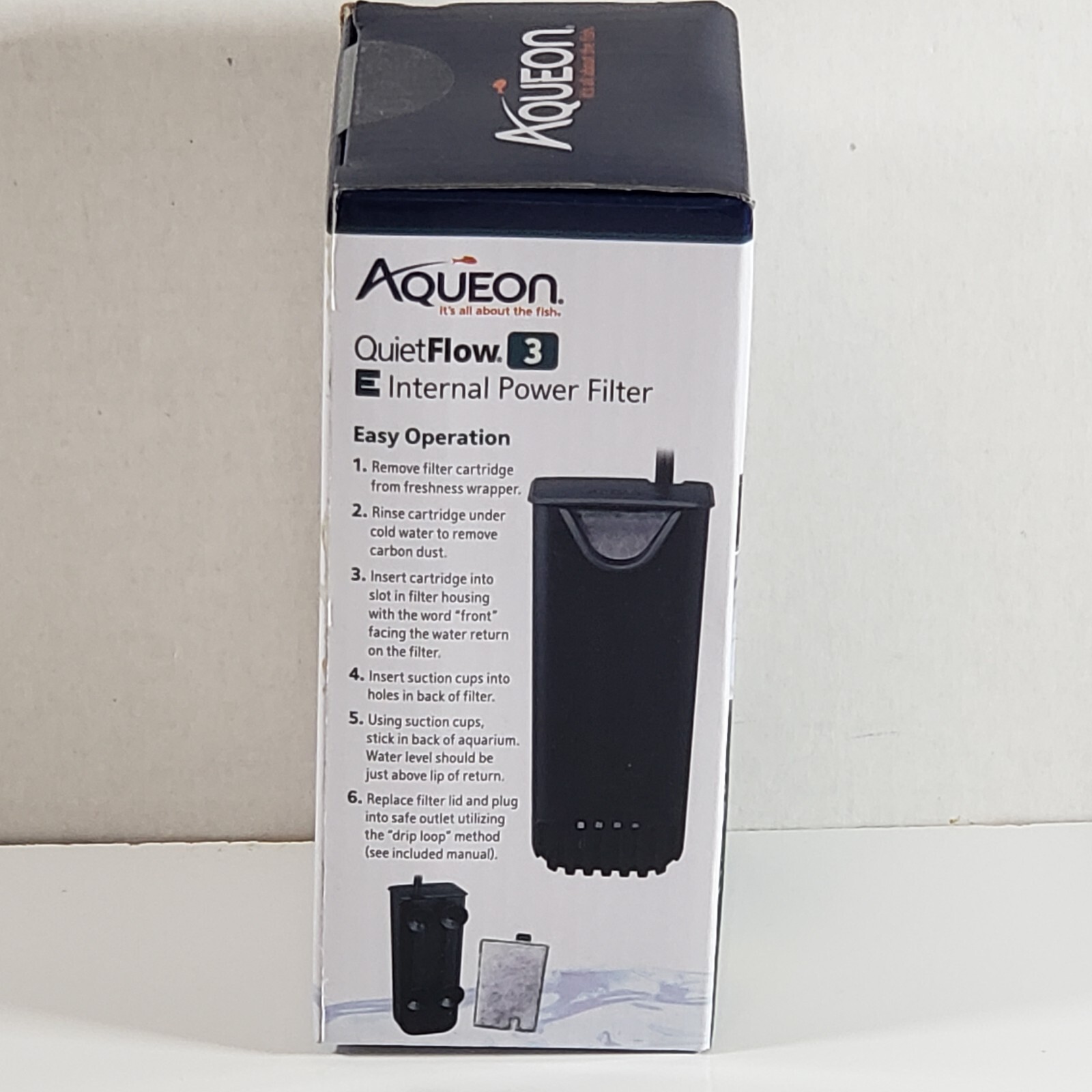 Aqueon QuietFlow E Internal Power Filter XS Extra Small 3 Gallon Brand