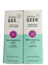 2 Derma Geek Detoxifying Facial Serum Beta Hydroxy Acid 1.3fl oz