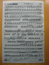 1 x Letraset Upp/Low/Num LE GRIFFE 48pt 10,2mm Bogen 2903 (bb)b