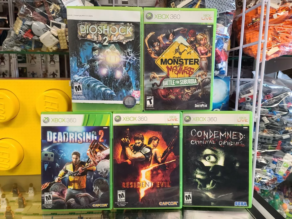 Lot Of 2 XBOX 360 Live Resident Evil + Deadrising Tested for Sale