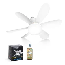 Socket Ceiling Fans with Lights and Remote- Socket Fan light with Dimmable Led