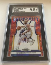 2020-21 Contenders Optic Stephen Curry Uniformity Cracked Ice Prizm #2 SGC 9.5