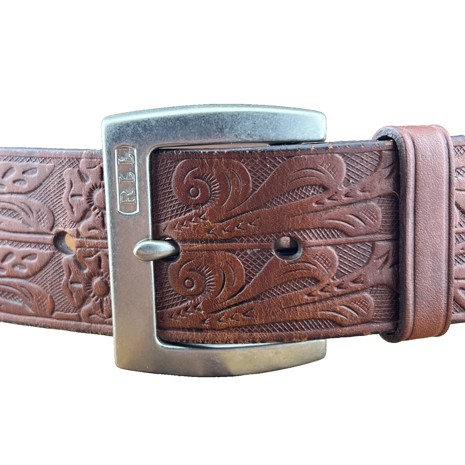 Lauren Ralph Lauren Leather Flower Belts for Women