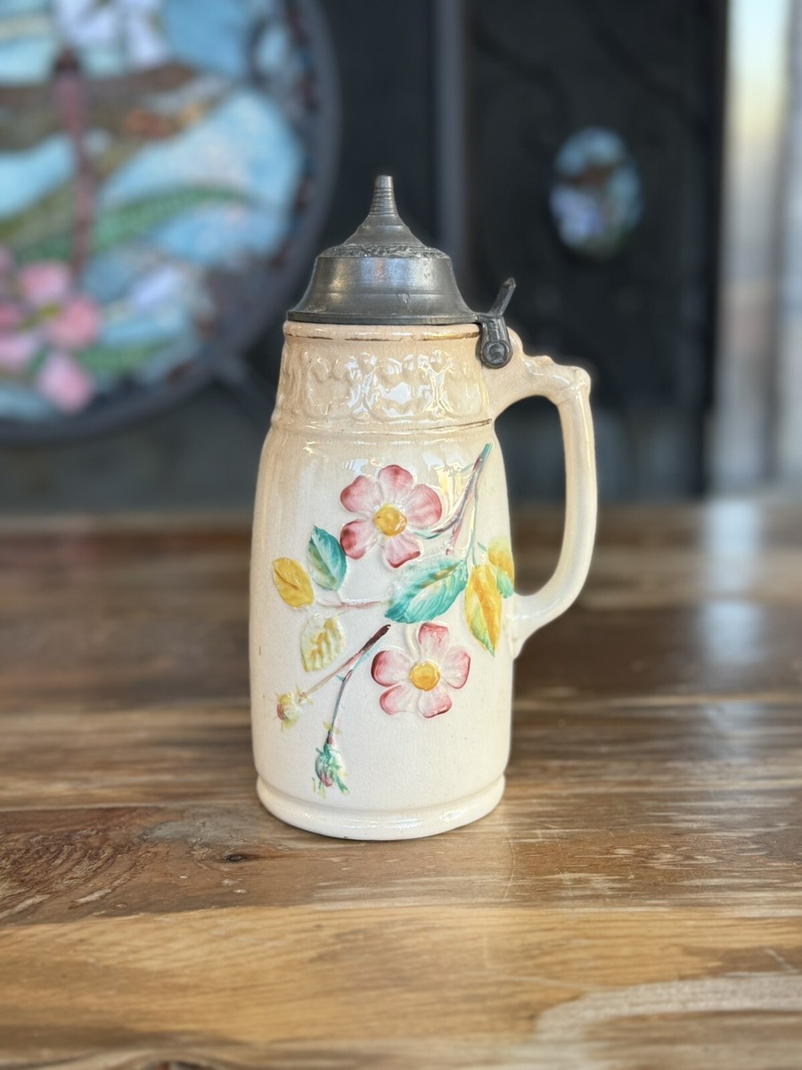 A+ Rare 1873 Bennett's Syrup Pitcher Jug w/ PEWTER Metal Lid | eBay