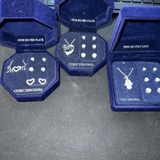 Macy's Silver Plated Cubic Zirconia Fashion Jewelry Sets, Various to Choose, OWB