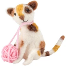 Primitives by Kathy Yarn Ball Kitten Felt Critter 450663