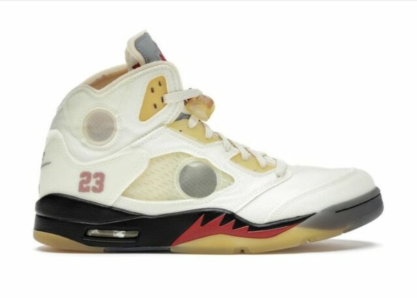 Size 9.5 - Jordan 5 SP x Off-White Sail 