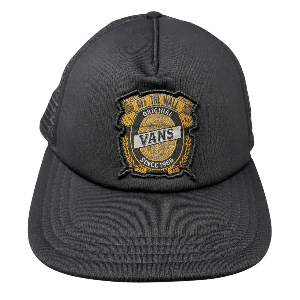 VANS Off The Wall Original Since 1966 Snapback Trucker Hat Black