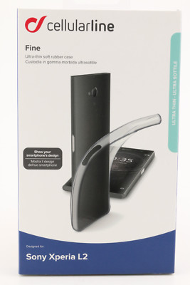 Cellularline Fine Schutz Hülle für Sony Xperia L2 Handy Tasche Gummi Case 337