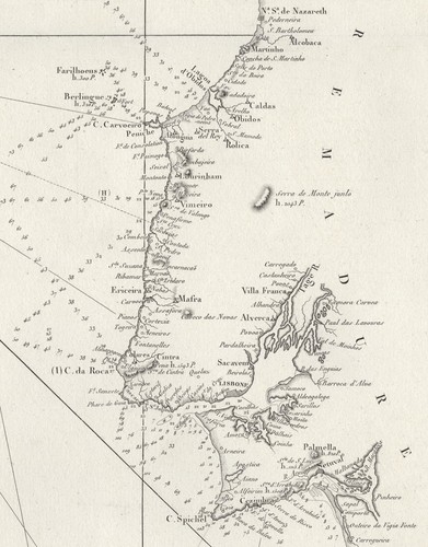 Antike Landkarte "Carte réduite de la côte de Portugal" Depot de la Marine, 1816 - Bild 6 von 11