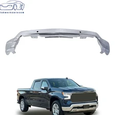 For Chevy Silverado 2022-2024 W/ Sensor Holes Front Bumper Face Bar Chrome Split
