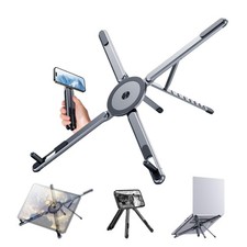 3 in 1 Magnetic Laptop Stand, Foldable Aluminum Tablet Holder, 8-Level Adjust...