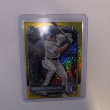 2025 Bowman Draft - Chrome Sean Gamble #BDC-178 Yellow Mojo Refractor /75 (RC)