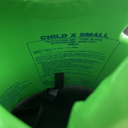 TRC Recreation Super Soft Child Life Jacket Swim Vest, X Small, Fierce Green image 2