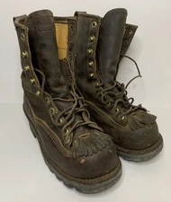 Chippewa 73101 Brown Leather Steel Toe Logger Waterproof Work Boots Men’s 8.5