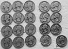 1934, 1959 Washington Silver Quarters Philadelphia, Denver  Mint MIXED LOT OF 20