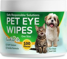 Premium Eye Wipes for Dogs  Cats - 100 Pcs - Pet Eyes Cleaning Pads to Remove