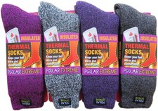 Polar Extreme Thermal Sock Extra Heavy Winter Marled Socks 2-Packs Random Colors