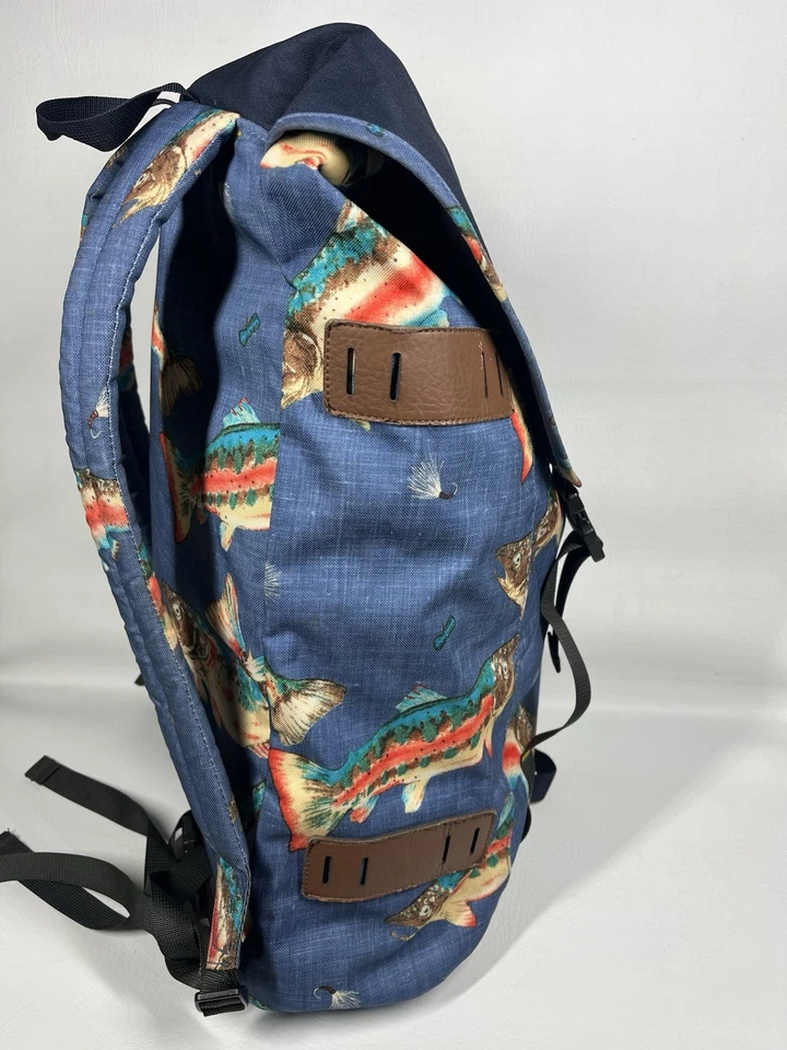 Patagonia ARBOR CLASSIC PACK 25L Backpack Rainbow Trout Fish Print Blue RARE - Image 4 of 4