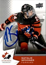 Natalie Spooner Signed 2020 Upper Deck Canada Women Card PWHL Toronto Sceptres