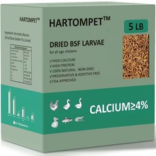 GRUBSFARM HARTOMPET Better Than Dried Mealworms for Chickens 5 lbs - 85X Cal...