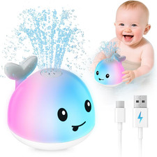 Baby Bath Toys for Kids Ages 1-3 Babies 6-12 Months, Light Up Whale Sprinkl