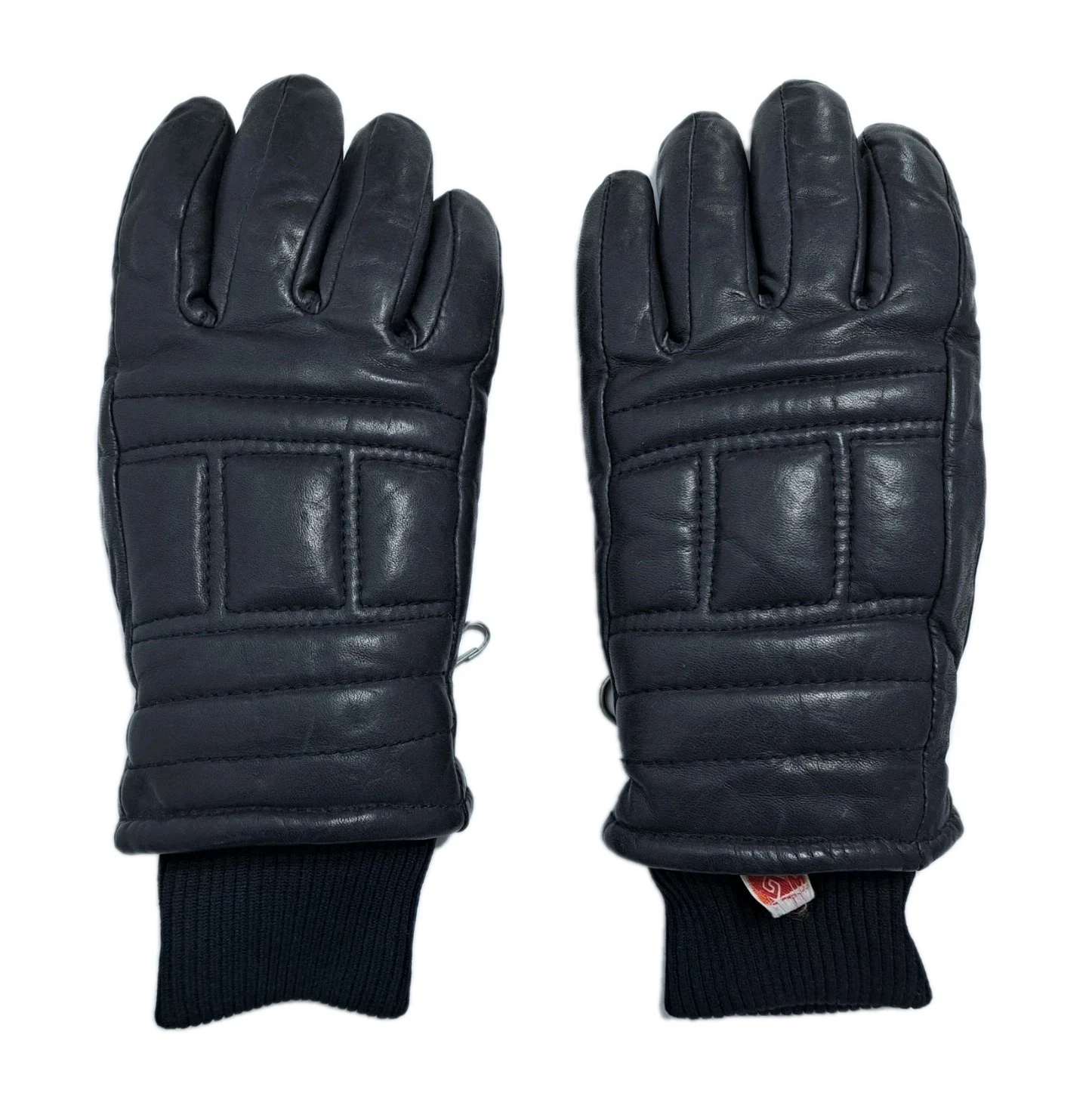 Kombi Vintage Mens Small to Medium Leather Ski Snow Winter Gloves Blue