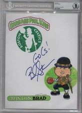 Brad Stevens Original Art Sketch Card GPK NBA Celtics Signed Auto 1/1 BAS