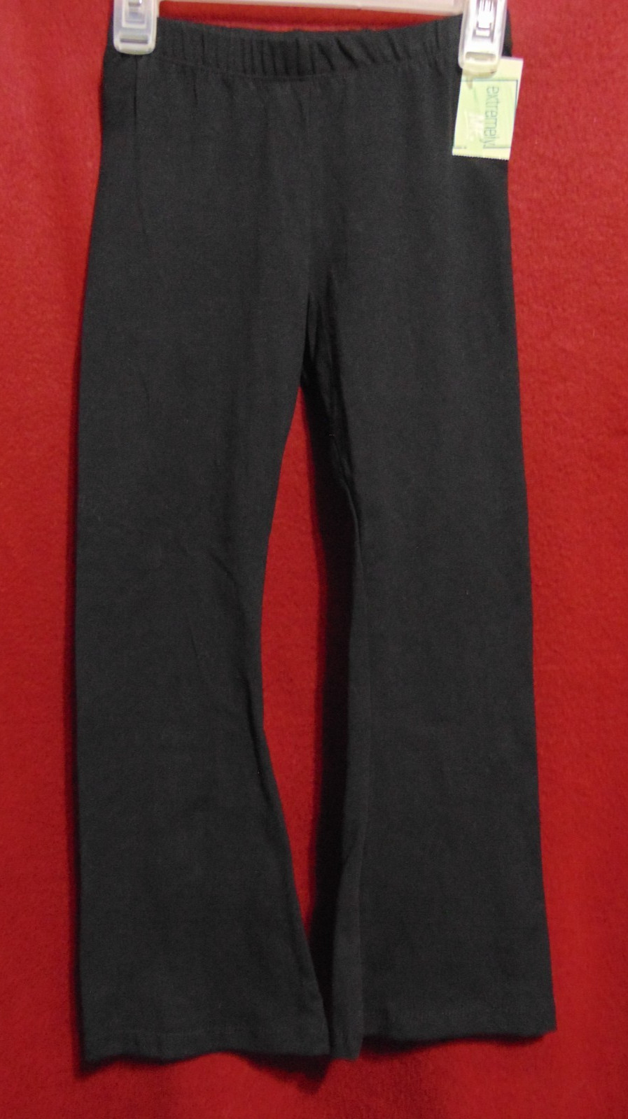 Girls Extremely Me Flare Leggings Size 6X Solid BLACK NEW With tag!
