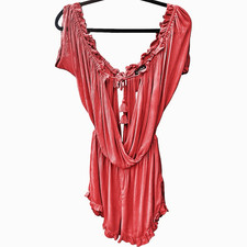 Topshop Bohemian Flowy Open Back Romper Size Medium NWT