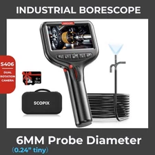 2025 Dual-Rotated 6mm Digital Endoscope Inspection Camera 1080p HD Borescope Car