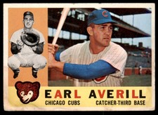 1960 Topps Set Break Earl Averill #39 Low Grade