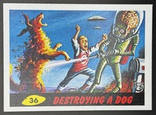 1962 Topps Mars Attacks Destroying a Dog #36 (2013 Topps Reprint)