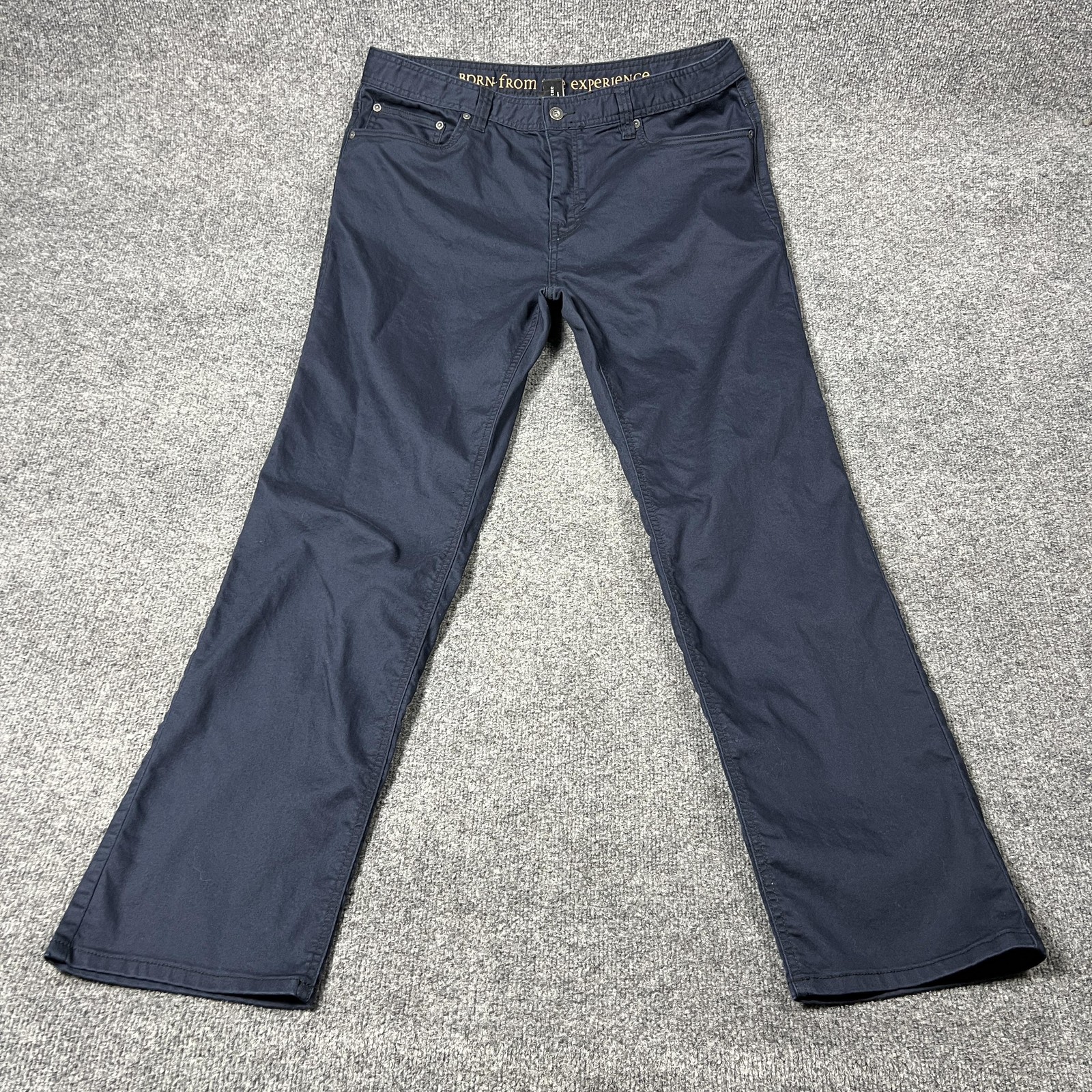 Mens 36x32 Blue Slim Fit Organic Cotton Stretch Pants