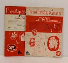Set of Two Vintage 1959 Christmas Cameos Piano Sheet Music by John W. Schaum
