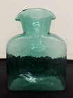 VTG Blenko Glass Classic Double Spout Water Pitcher, Green - Possibly Aqua.