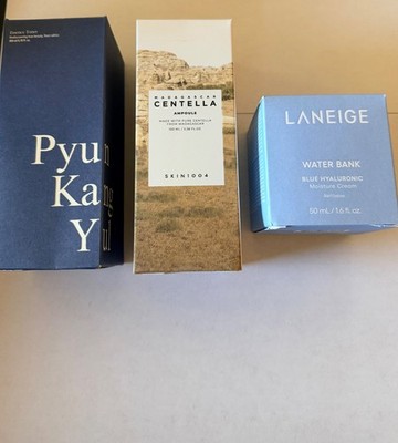 Korean Skincare Set Centella Ampoule + Pyunkang Yul + Laneige Routine NEW