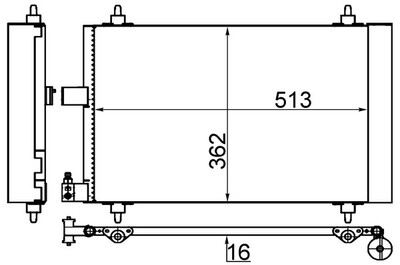 MAHLE AC 585 001S Kondensator, Klimaanlage für CITROËN,PEUGEOT