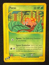 Paras 99/147 Aquapolis Pokemon Card LP-NM