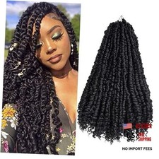 Passion Twist Crochet Hair 18inch 6packs Pre-Twisted 18 Inch Pack of 6 1B
