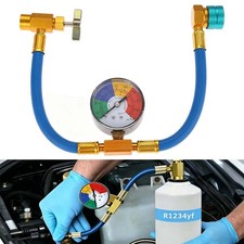 Self-sealing R1234yf Refrigerant Recharge Hose Kit Car Ac Charge Hose Wgauge Self-sealing R1234yf Refrigerant Recharge Hose Kit Car Ac Charge Hose Wgauge