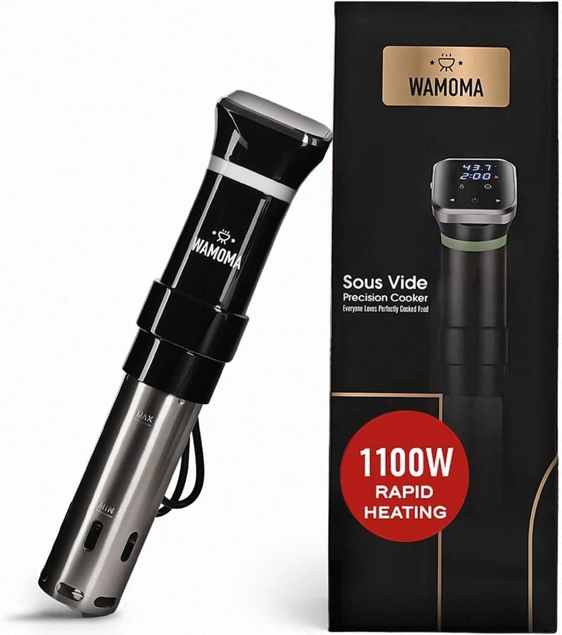 Sous Vide Precision Cooker 1100W - Waterproof, Smart Tech & Free Cookbook!
Opens in a new window or