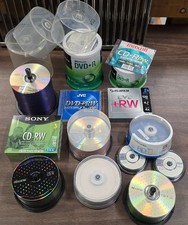 DVD R DVD-R DVD RW CD-R CD-RW BD-R blank media approx 400 discs unused