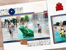 Vacation Scrapbook Pages, Travel Pages, Premade Vacation Scrapbook Layouts